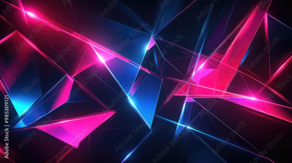 A futuristic abstract design with sharp, intersecting lines and glowing neon colors on a dark backdrop. A futuristic abstract design with sharp, intersecting lines and glowing neon colors on a dark backdrop.