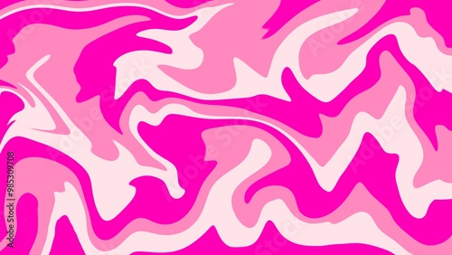 Abstract background of random pink wave line texture. Pink liquid abstract wallpaper