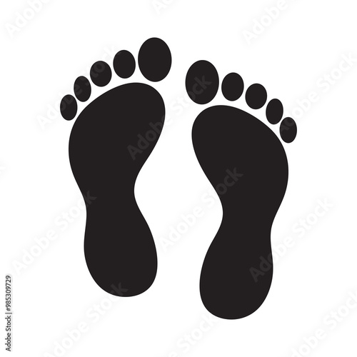 foot vector icon, simple flat black trendy style illustration for web and app..eps