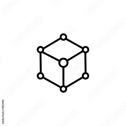 structure icon, vector flat black linear illustration for web and app..eps