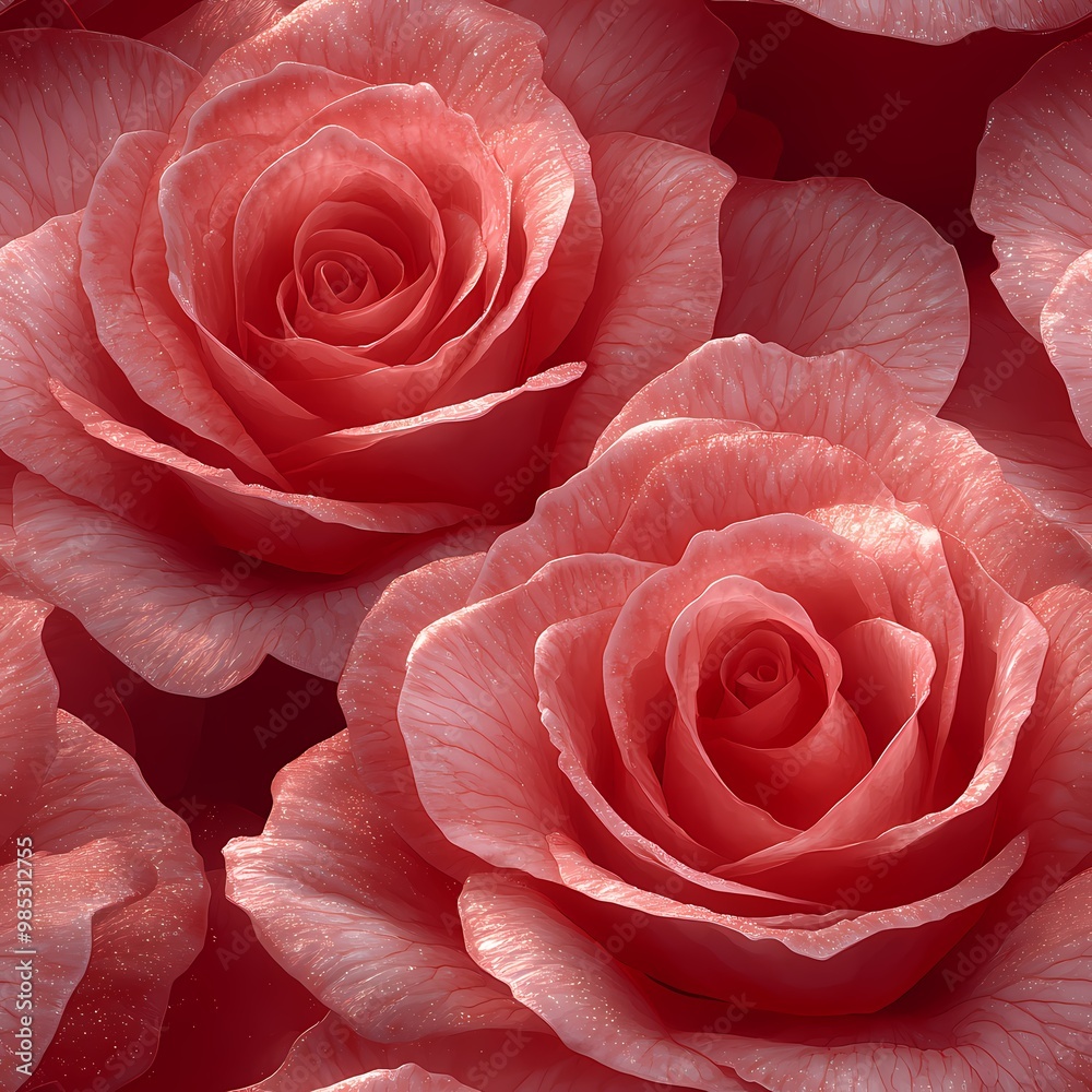 Big Red Rose background seamless pattern design Big Red Rose background seamless pattern design