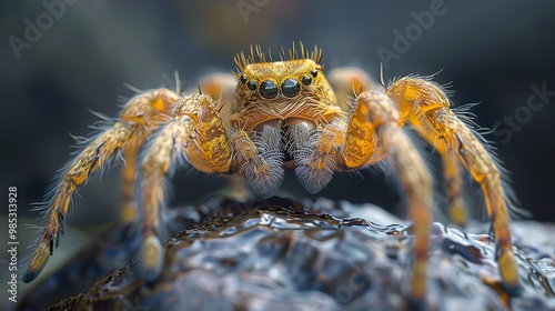 Close-up Portrait of a Jumping Spider