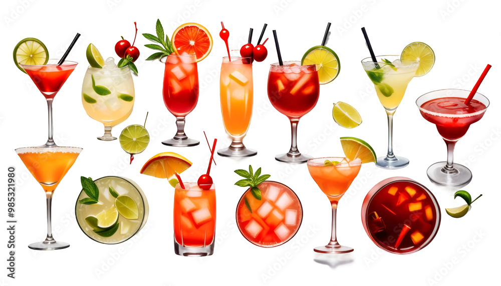 cocktails bellini white daiquiri illustration mary margarita drawn background watercolor hand drink olated bloody watercolor alcohol cocktail margarita drink glasses juice fruit orange beverage cold