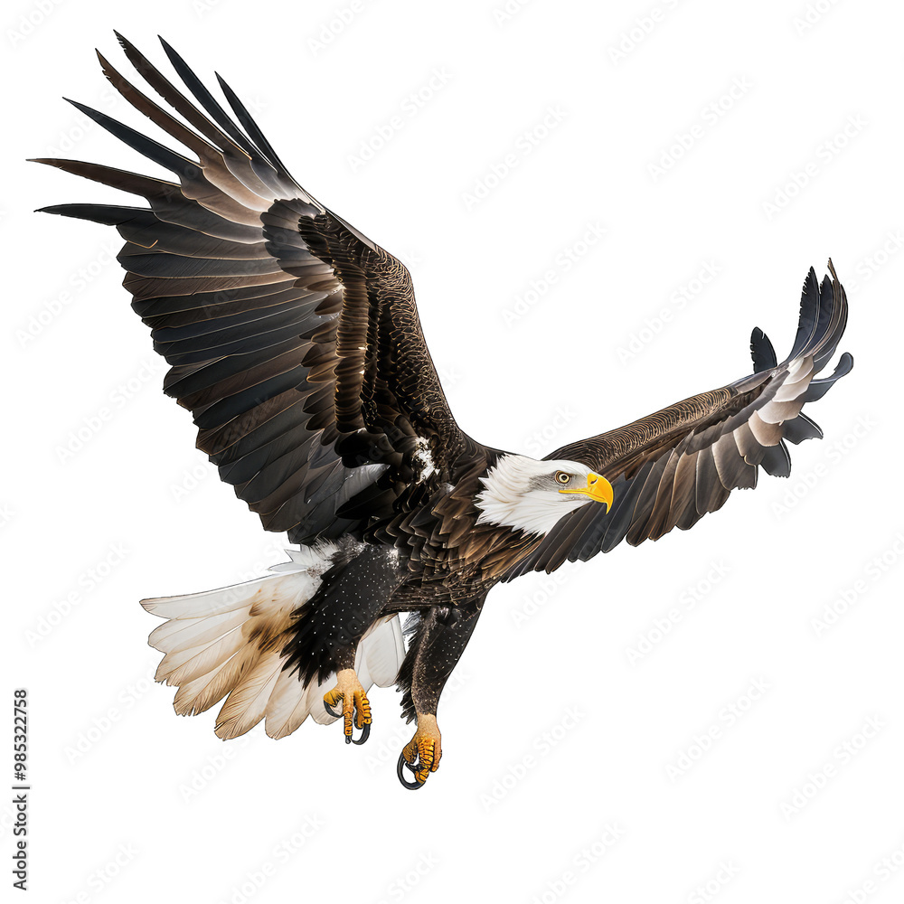 Obraz premium american bald eagle isolated on transparent background png 