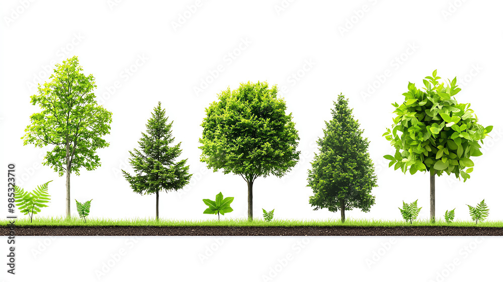 Timeline with major growth points displayed as tall trees, representing significant business milestones timeline, growth, business milestones Timeline with major growth points displayed as tall trees, representing significant business milestones timeline, growth, business milestones