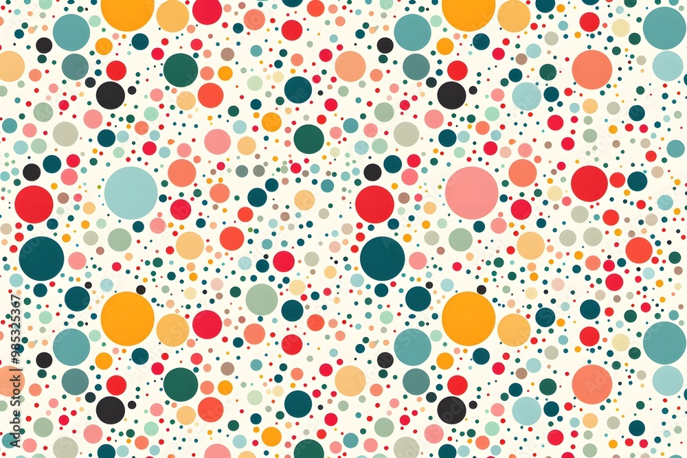 Pattern of colorful dots on white background Pattern of colorful dots on white background