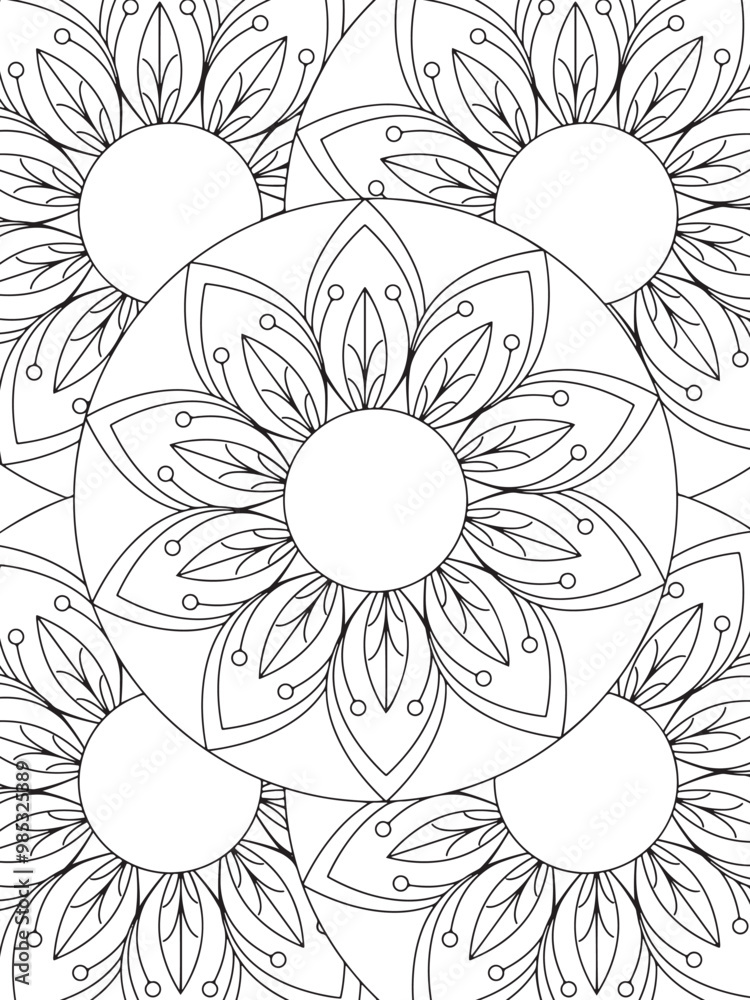 custom made wallpaper toronto digitalAll these designs are hand-drawn and unique
Flower Beautiful black and white illustration for adult coloring book,
This is a printable Beautiful Zentangle Coloring page for KDP Interior, POD products