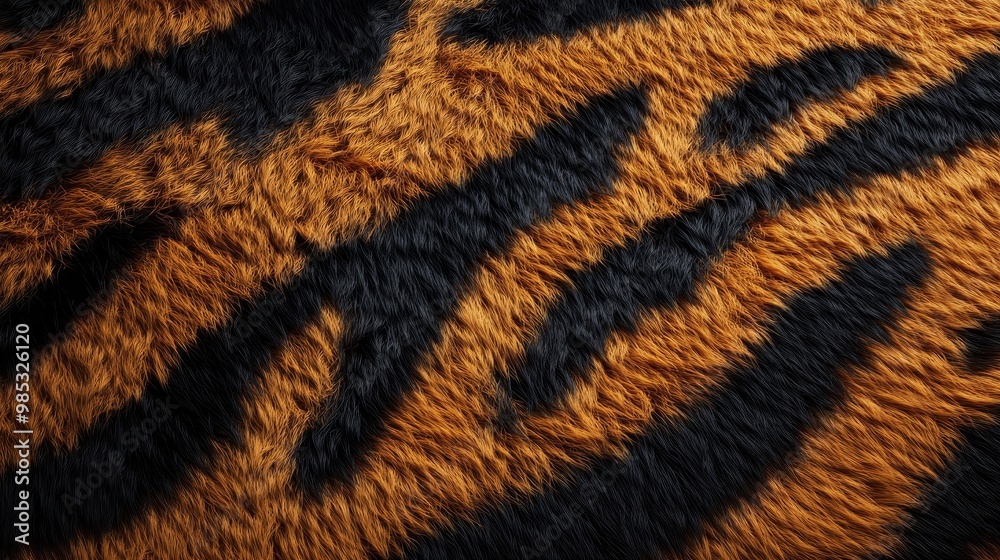 Realistic tiger texture patterns, rough black and orange stripes, showcase the natural beauty and fierce elegance of tiger fur. Very suitable for animal pattern backgrounds and wild animal themes Realistic tiger texture patterns, rough black and orange stripes, showcase the natural beauty and fierce elegance of tiger fur. Very suitable for animal pattern backgrounds and wild animal themes