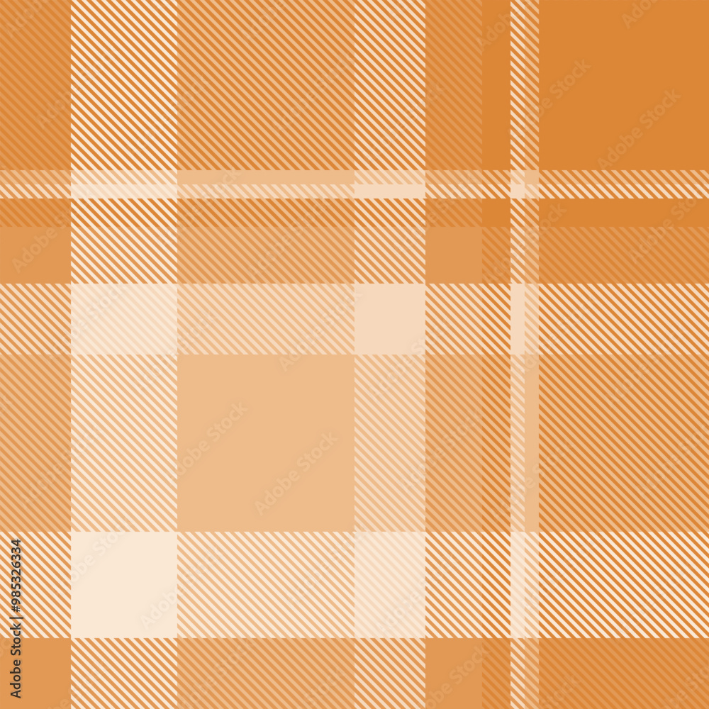 Orange tartan plaid fabric seamless pattern of check background tartan with a textile fabric plaid texture. Tartan Scotland seamless plaid pattern vector. Retro background fabric. Orange tartan plaid fabric seamless pattern of check background tartan with a textile fabric plaid texture. Tartan Scotland seamless plaid pattern vector. Retro background fabric.