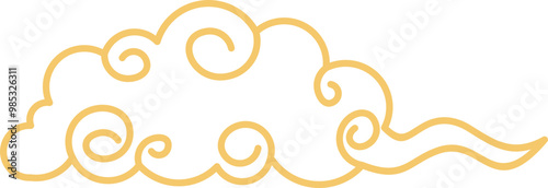 Chinese Cloud Outline