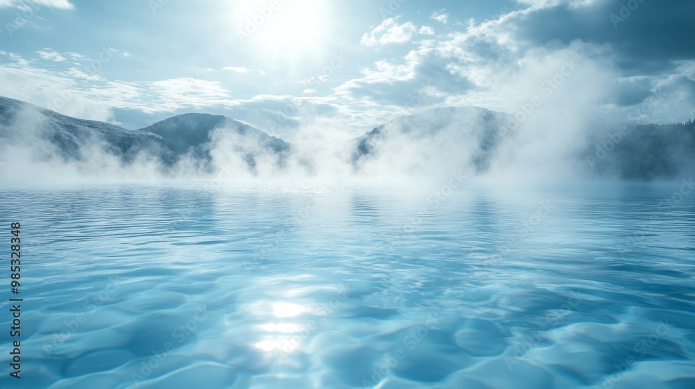 Misty Mountain Lake. Misty Mountain Lake.