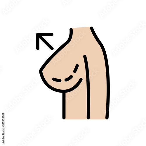 Breast augmentation icon
