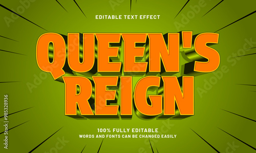 queens reign editable text effects with a kingdom and knight theme