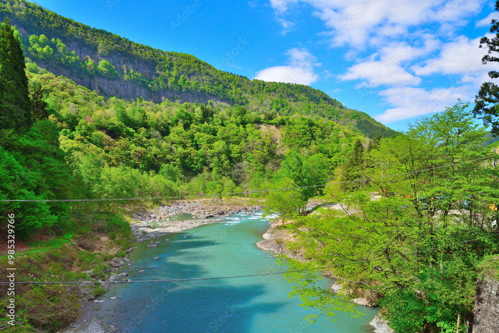 新緑の秋山郷(新潟県) 新緑の秋山郷(新潟県)