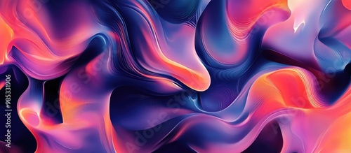 Surreal abstract infinite backdrop featuring elegant unconventional design with fluid colors and distorted shapes