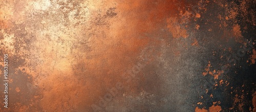 Abstract Copper Metallic Grunge Texture Copper Metal Sheet Ai Generated