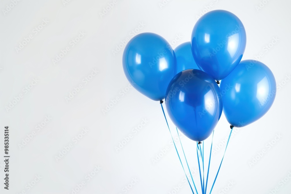 Blue balloons on white background, isolated object, greeting card concept, celebration, congratulation, happy birthday, anniversary, party, festive, elegant, decor, decoration, design, creative, Blue balloons on white background, isolated object, greeting card concept, celebration, congratulation, happy birthday, anniversary, party, festive, elegant, decor, decoration, design, creative,