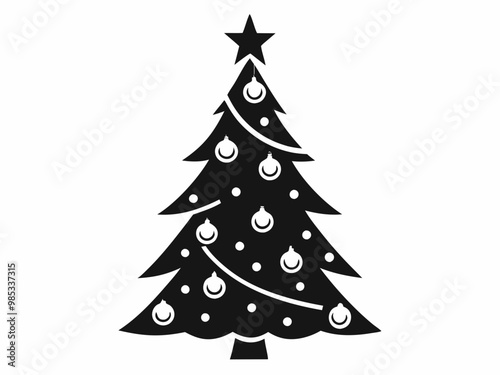 Christmas Tree Designs From Simple to Elaborate Decorations with Ornaments, Lights, and Stars.