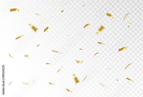 Celebration background with beautiful golden confetti vector illustration.soft effect,colorful.eps 10