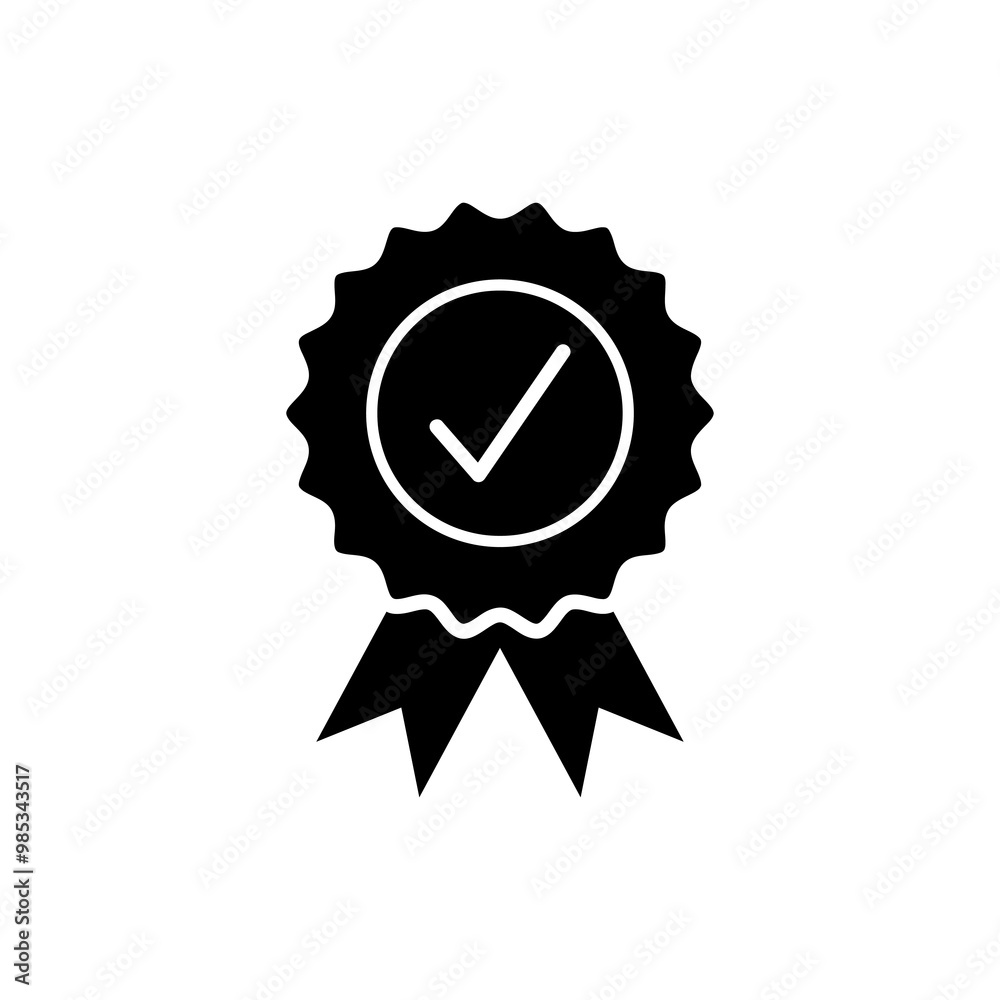 Rosette medal icon vector , simple flat black trendy style illustration for web and app..eps Rosette medal icon vector , simple flat black trendy style illustration for web and app..eps