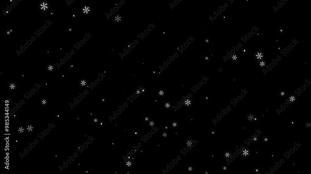 Falling snow particles glowing with subtle light in a calm, wintry night scene, perfect for seasonal or holiday-themed videos. Falling snow particles glowing with subtle light in a calm, wintry night scene, perfect for seasonal or holiday-themed videos.
