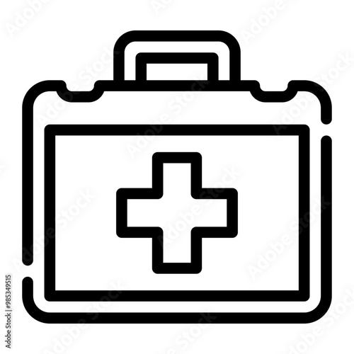 first aid kit line icon