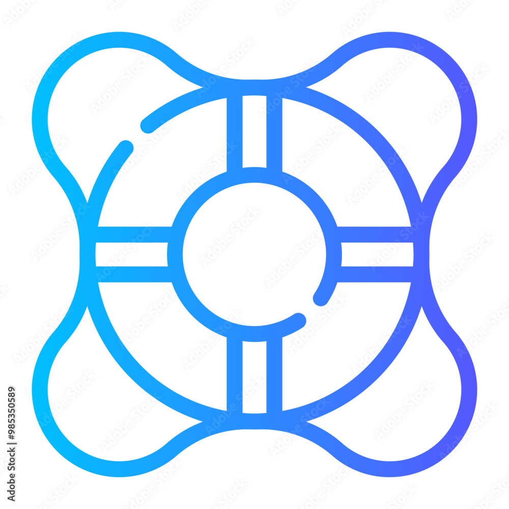 lifebuoy gradient icon lifebuoy gradient icon