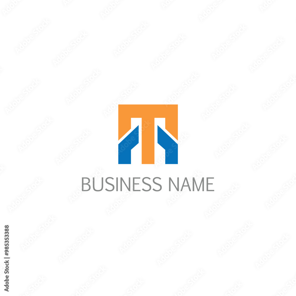 Square line initial business company logo Square line initial business company logo
