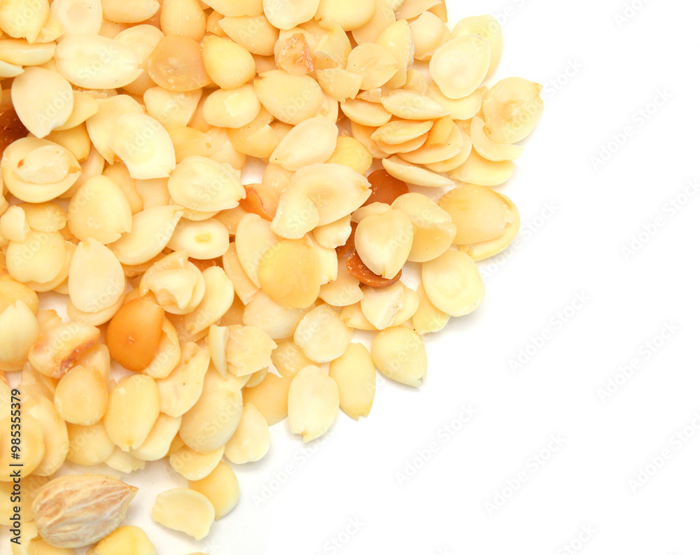 Almonds isolated on white background Almonds isolated on white background