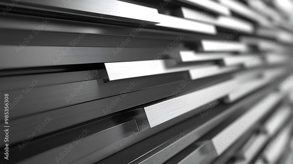 Obraz premium Abstract Metallic Pattern with Geometric Shapes