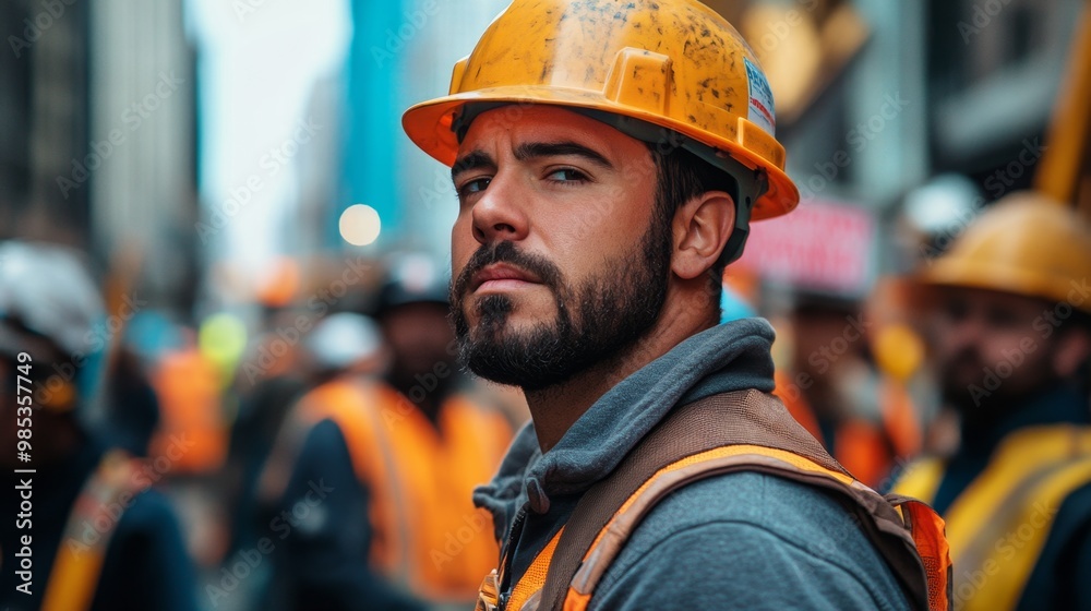 Construction Worker Portrait. Construction Worker Portrait.