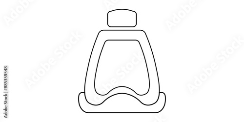 Car seat outline icon isolated on white background.