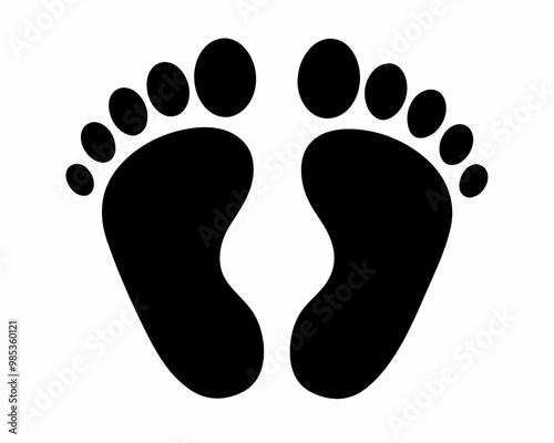 baby feet silhouette vector,Baby vector,baby silhouette,Baby footprint with hearts Baby feet silhouette photo