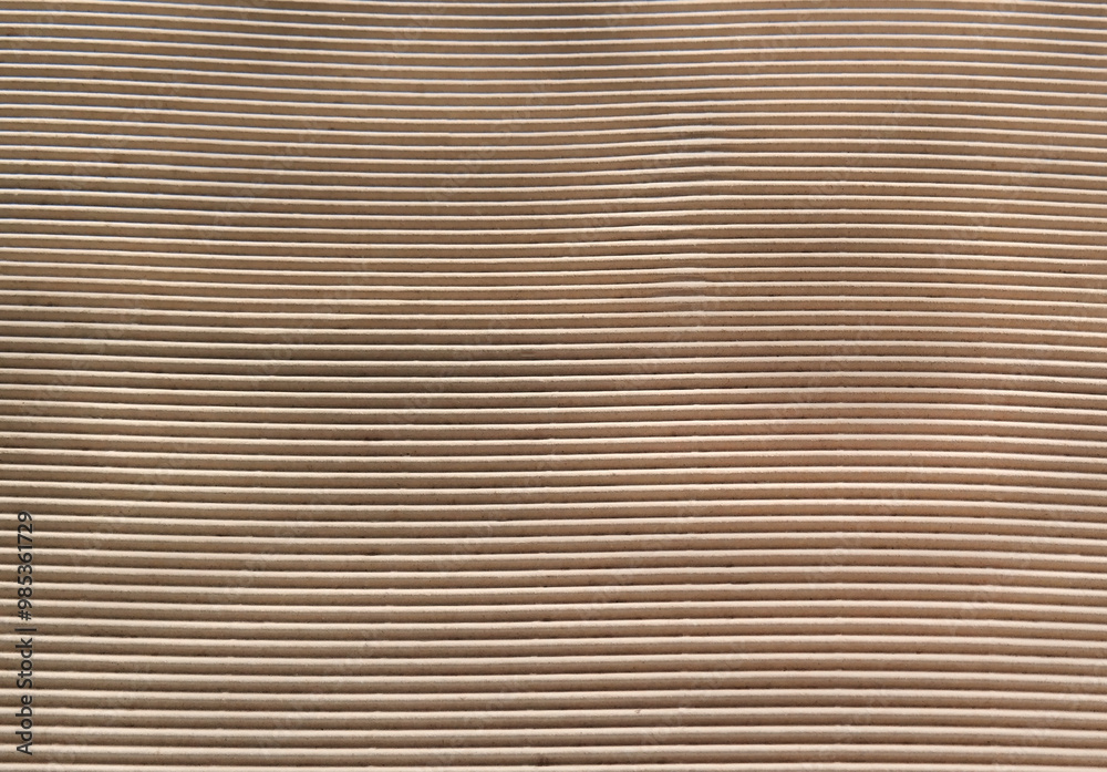 row of brown corrugated paper