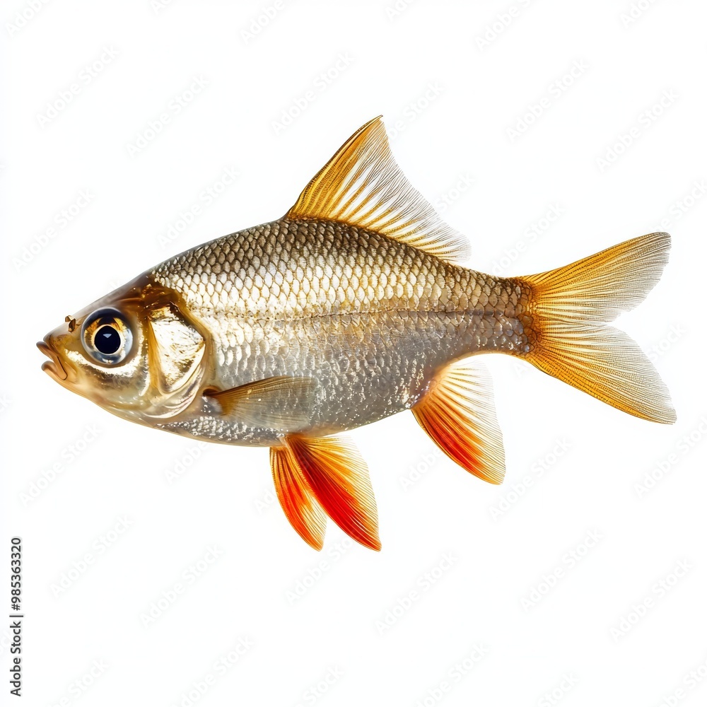 Fish swimming, isolate on white background, highly detailed Fish swimming, isolate on white background, highly detailed