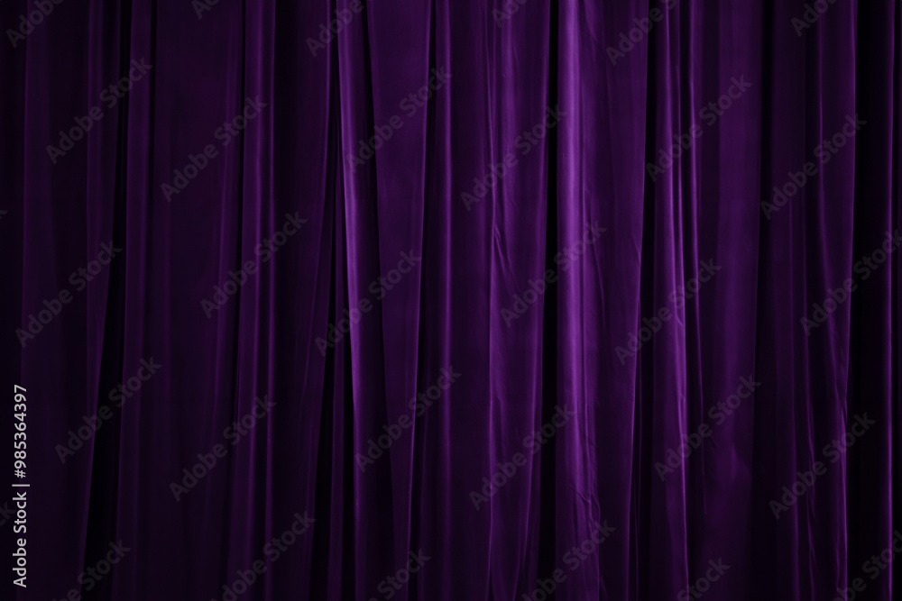 Textured Violet Theatre Curtain Textured Violet Theatre Curtain