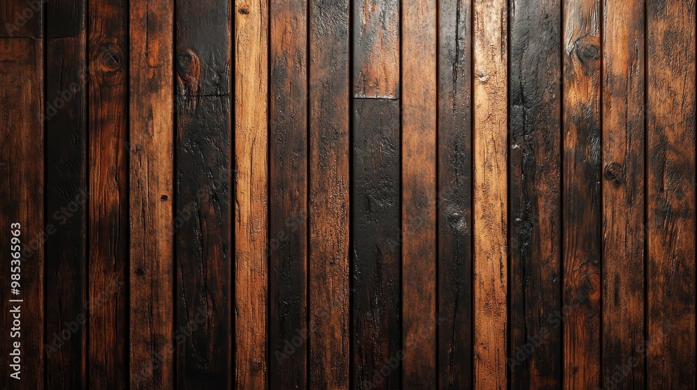 Obraz premium Rustic Wooden Texture Background Dark Brown Wood Panel