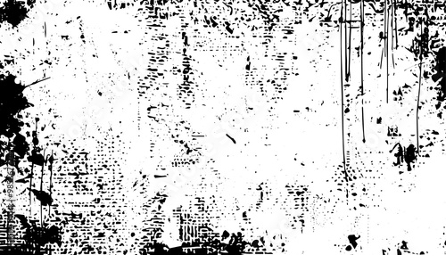 black and white vector image of overlay monochrome grunge background texture