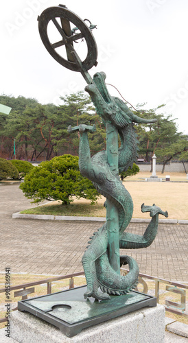 Yeoju-si, Gyeonggi-do, South Korea - October 21, 2013: Astronomical clock Ilseongjeongsiui at Yeongreung(Royal Tomb of King Sejong) photo