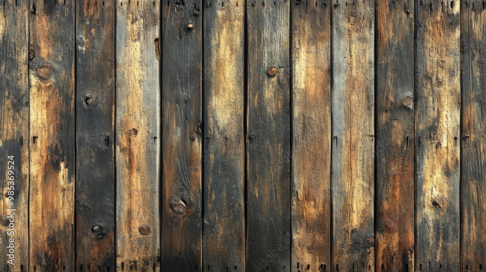 Weathered Wood Texture Background Rustic Wooden Plank Wall