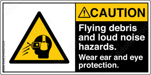 ANSI Z535 Caution Hazard Sign...