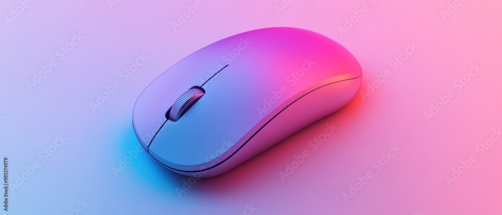 Computer Mouse in Neon Lighting. Computer Mouse in Neon Lighting.