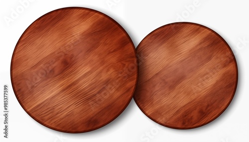 set of wooden plates