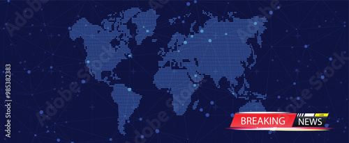 Breaking news sign background