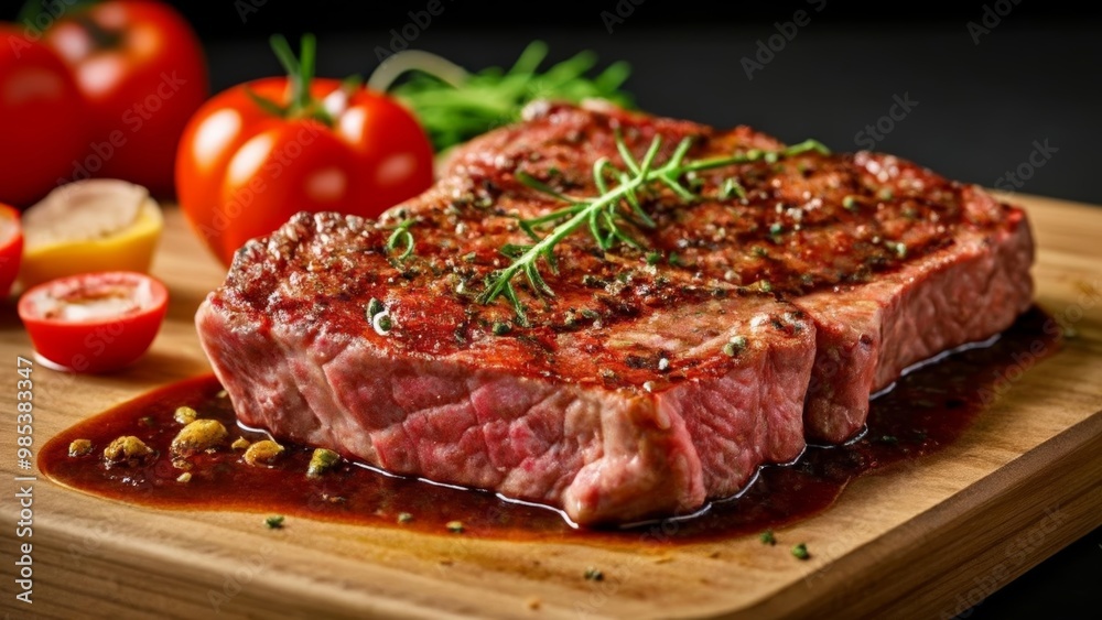 Deliciously grilled steak with vibrant accompaniments Deliciously grilled steak with vibrant accompaniments