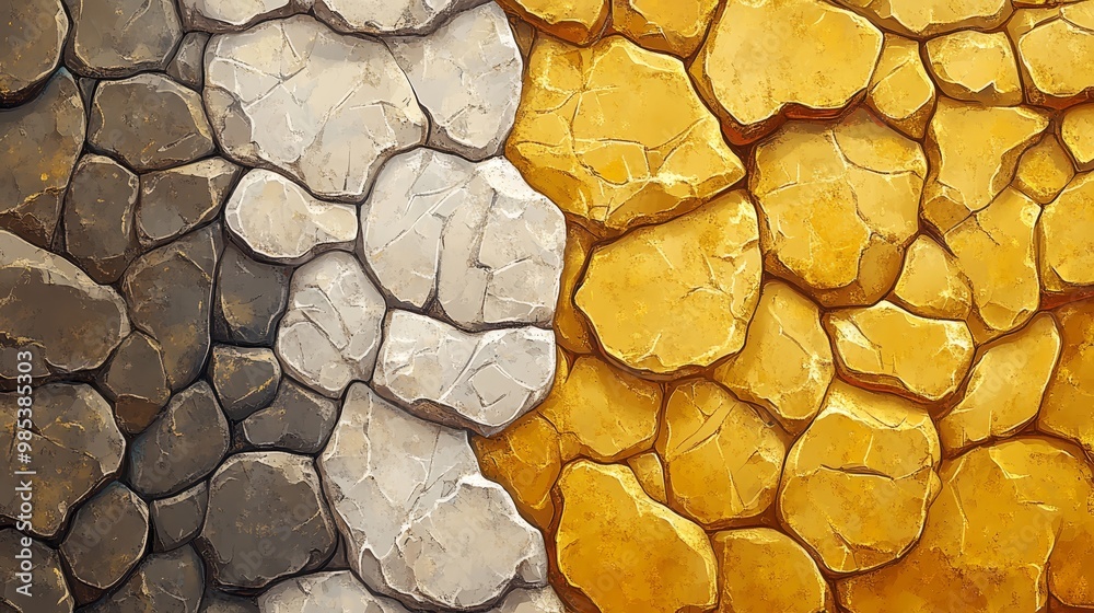 Abstract Stone Wall Texture Brown Gray Gold Colors Abstract Stone Wall Texture Brown Gray Gold Colors