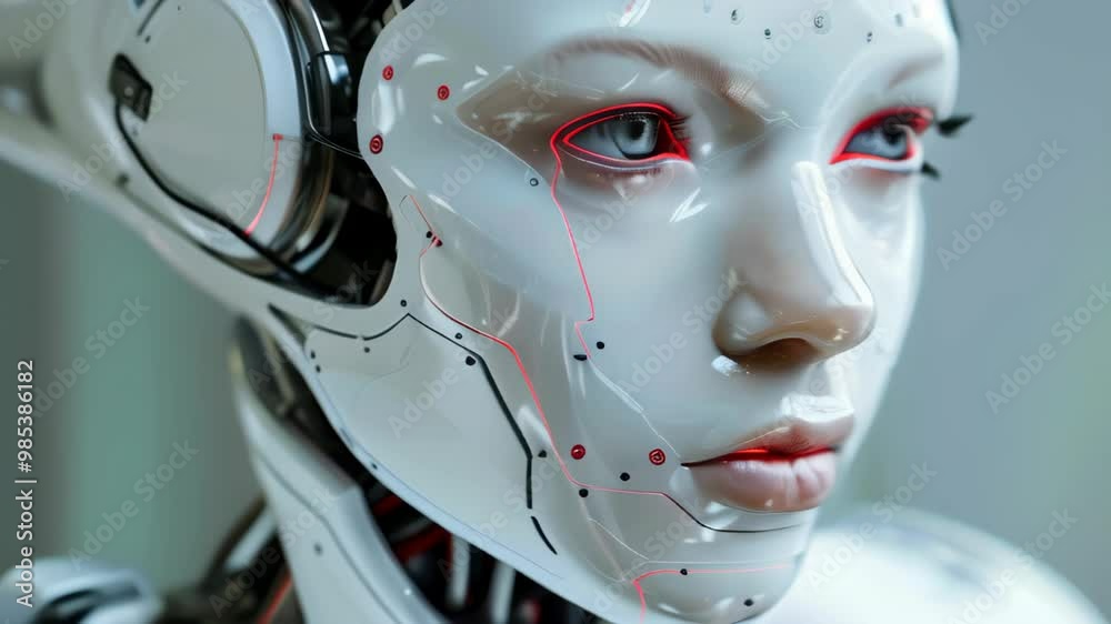 Exploring the intricate design and advanced technology of a humanoid robot in a high-tech laboratory setting Exploring the intricate design and advanced technology of a humanoid robot in a high-tech laboratory setting
