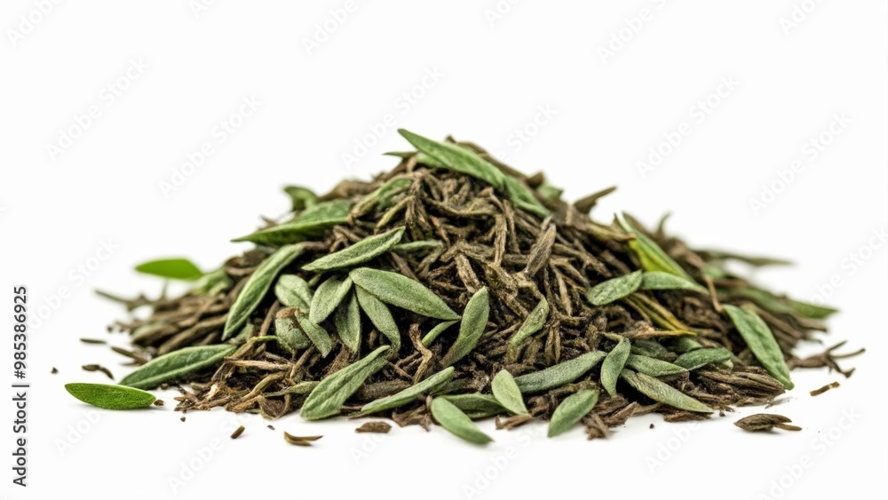 Freshly picked green tea leaves ready for brewing Freshly picked green tea leaves ready for brewing