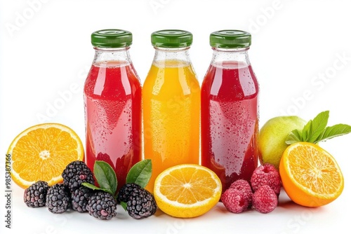 Fresh Fruit Juices in Bottles.