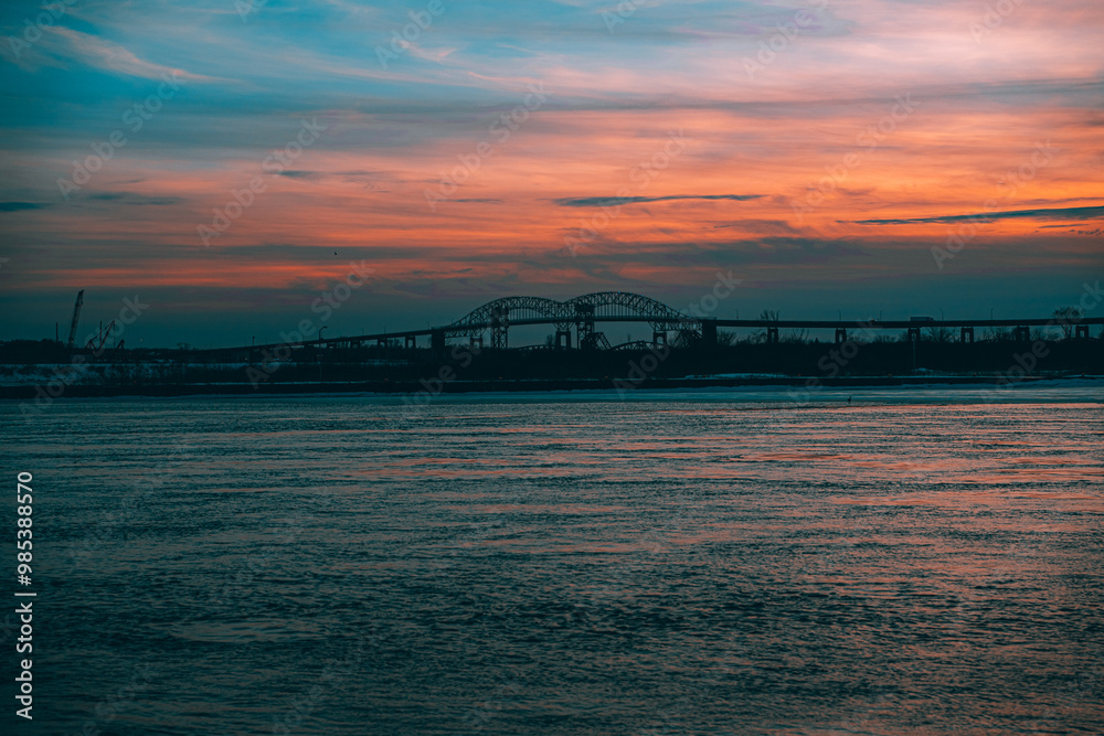 Εκτύπωση καμβά Sault Ste Marie International Bridge